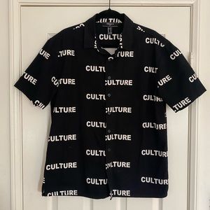 Forever 21 Mens “Culture” casual short sleeve medium button down